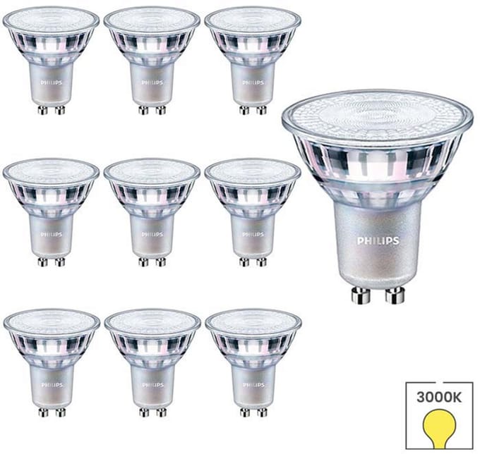 Philips GU10 LED Lamp - 10-pack - 4.6W - 3000K Modern Warmwit Licht