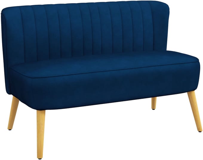 Homcom Loveseat-Polyester-117L x 56,5B x 77H cm-Blauw
