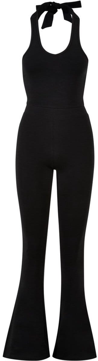 Urban Classics - Stretch Interlock Neckholder Jumpsuit - 5XL - Zwart