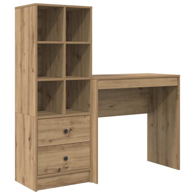 vidaXL - Bureau - Artisan - Eiken - 125,5 - x - 40 - x - 127 - cm - 2 - st