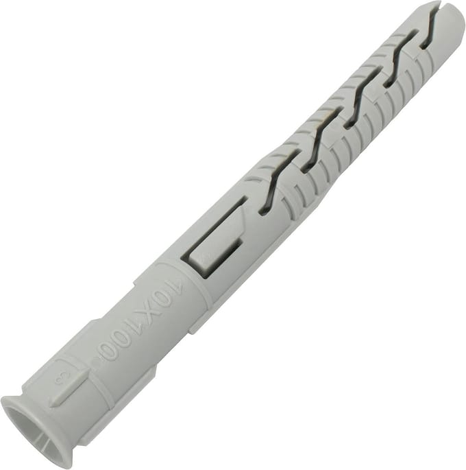 50 Stuks Universele Pluggen Ã˜10x100 mm - Polyamide - Bevel- en Gefreesde Huls