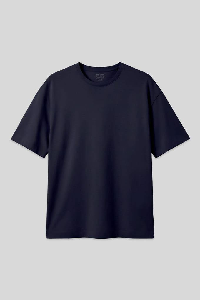 Overmaatse Katoenmix Crew Neck T-Shirt