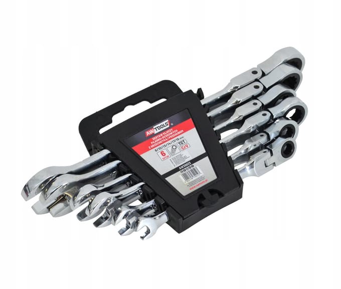 Awtools AW39933 Serie - Ringsleutel - 8-19mm - Verstelbare Ratelsleutelset - 6-delig