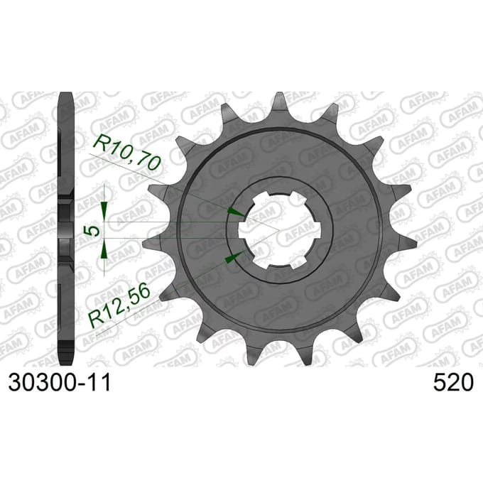 Stalen motortandwiel voor Afam 520 11 dents
