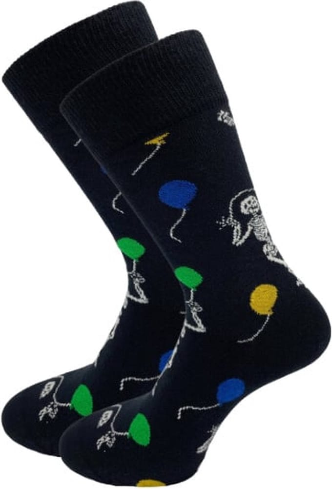 SQOTTON® - Naadloze sokken - Happy Skelet - Maat 41-46