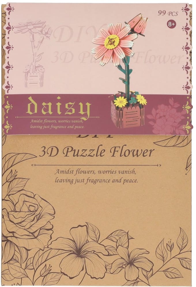 Houten 3D Bouwpakket Daisy Flower - 99dlg.