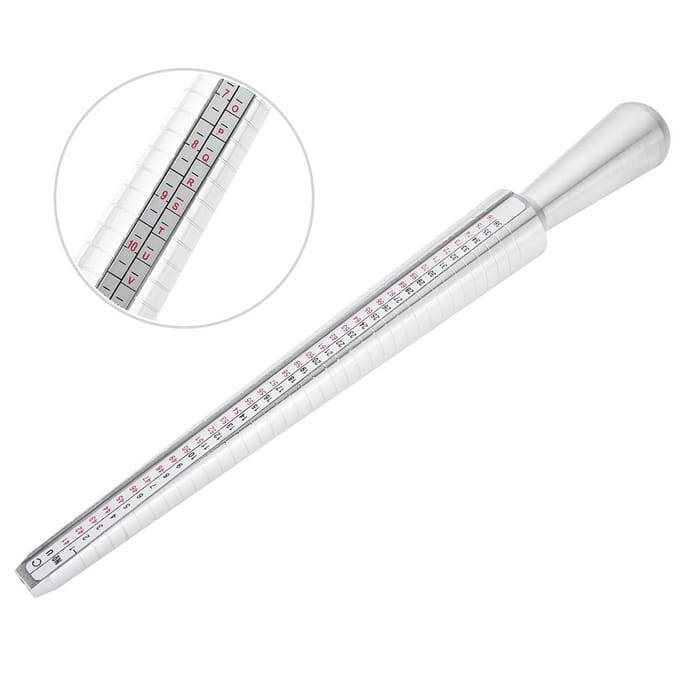 Vinger UK Ringmaat Stok Maatbepaling Meetstok Sieraden Maat Meetinstrument (Ringsizer) white