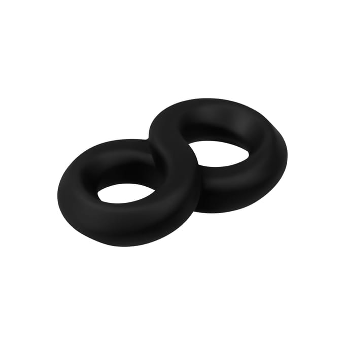 Renegade - Infinity Ring - Dubbele Cockring - Zwart