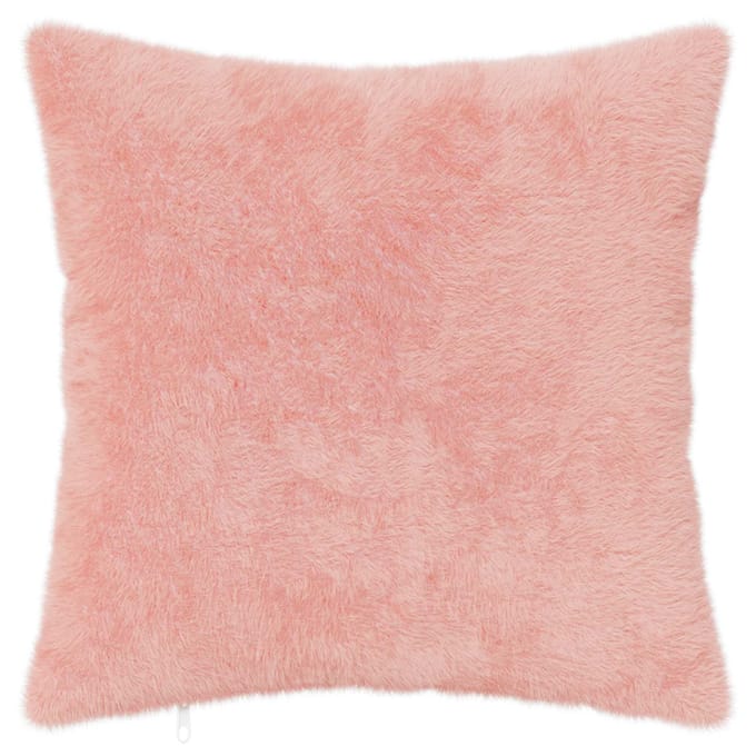vidaXL - Kussensloop - 6 - st - HEERLEN - Roze - 30 - x - 30 - cm - Nep - Konijnenbont