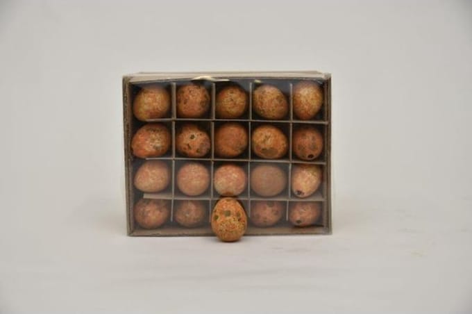Decoratie Eieren - Doos Kwarteleieren Oranje - 60 Stuks