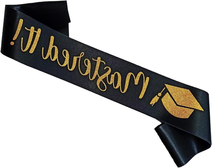 Afstudeer Sjerp - Diploma Decoratie - Feest Viering - Klaar om te Dragen - 85 x 9.5 cm - Zwart