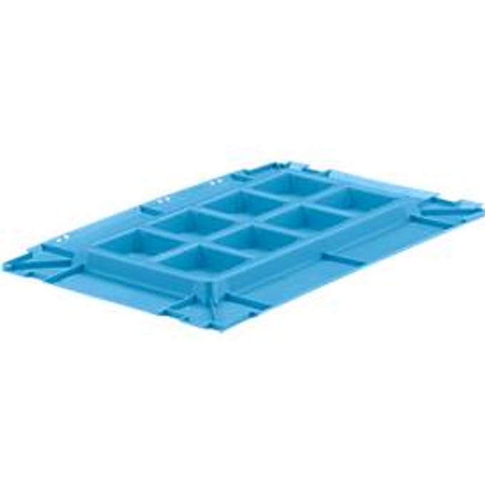 Deksel C-KLT-D 64 PP, voor Eurobak C-KLT, B 600 x D 400 mm, lichtblauw