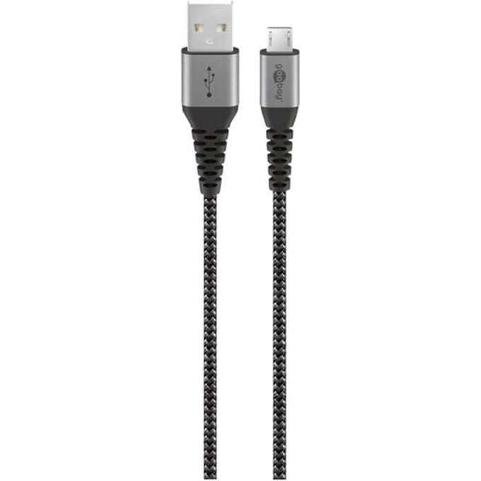 Goobay Micro USB - USB kabel | USB2.0 | tot 3A | nylon | 1 meter