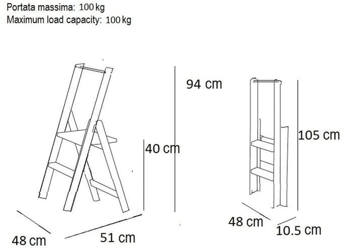 Praktische en Functionele Trapladder van Massief Beukenhout