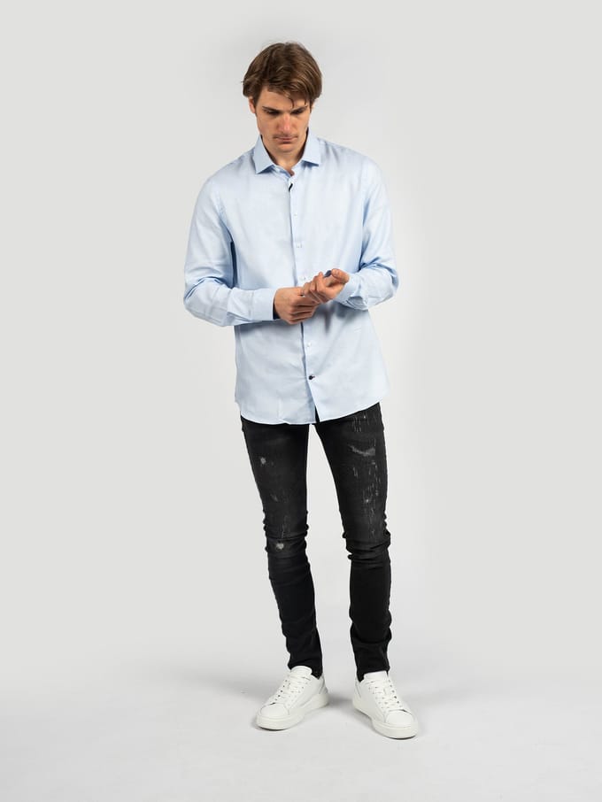 Tommy Jeans overhemd Slim Fit Mannen Wit