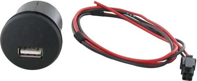 USB 2.0 voltage adapter – 12V –> 5 Volt – inbouw socket diameter 27mm