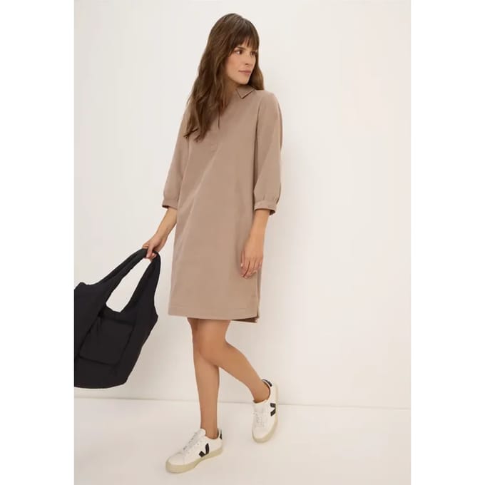 Corduroy jurk in effen kleur