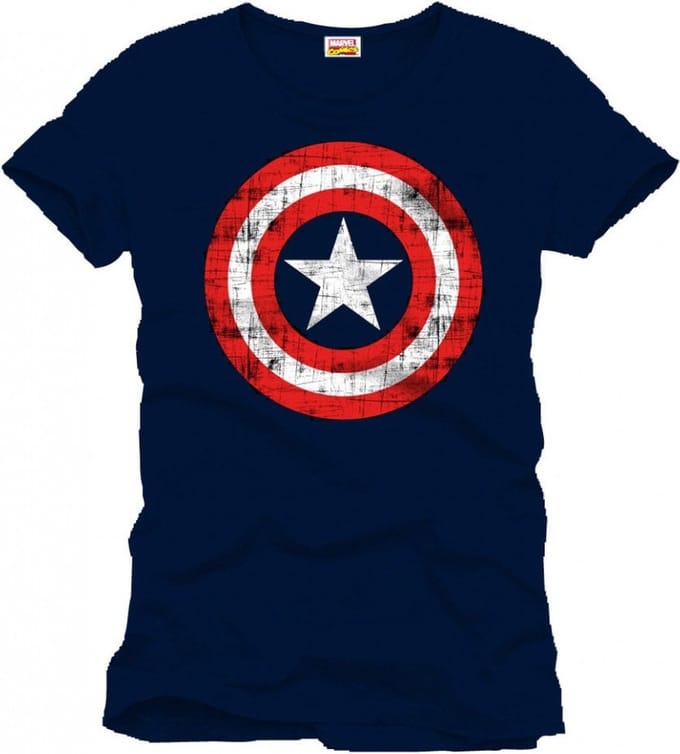 C. America Cracked Shield T-Shirt S