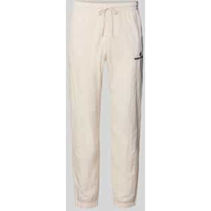 Straight fit stoffen broek met logo-stitching model 'Nayla'