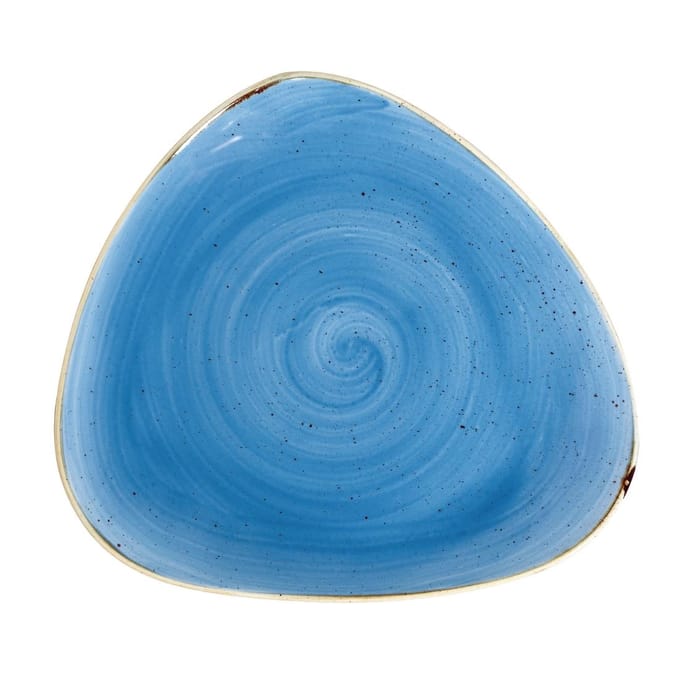 Churchill Stonecast Cornflower Blue Driehoekig Bord 31.1cm (6 stuks)