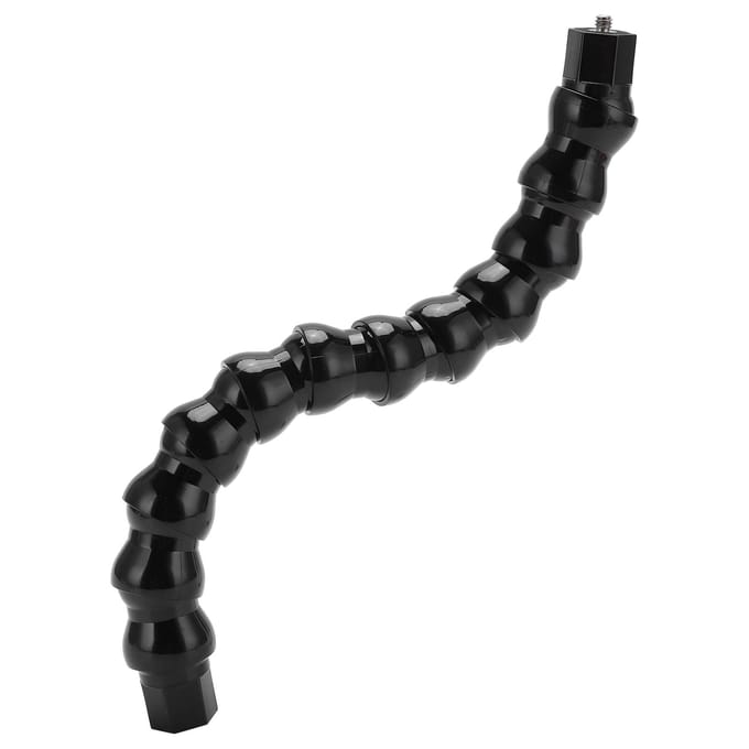 FLW 265 Flexibele Monopod Zwanenhals Klembeugel 1/4in Schroefgaten naar 1/4in Schroef 12 Secties black