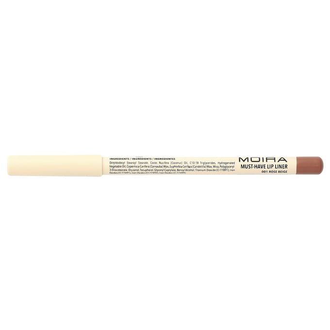 Moira Beauty, Crayon à lèvres indispensable, 001 Rose Beige, 1,1 g (0,04 oz) white