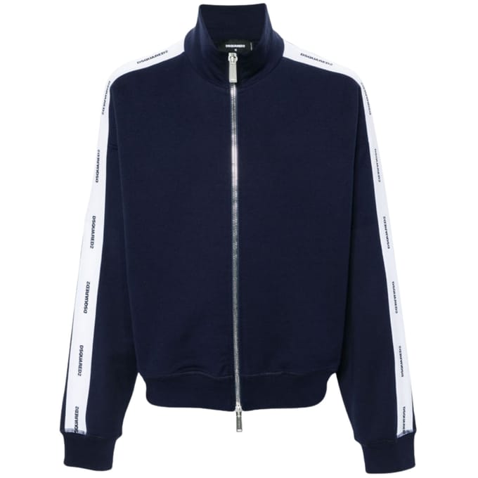 Dsquared2 Trainingsjack Met Logo-tape In Marineblauw