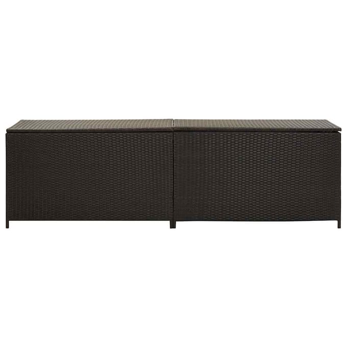 vidaXL - Tuinbox - 200x50x60 - cm - poly - rattan - bruin