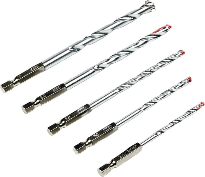 Benson Boor- en bitset voor steen - Ø 4-10 mm - 5-delig