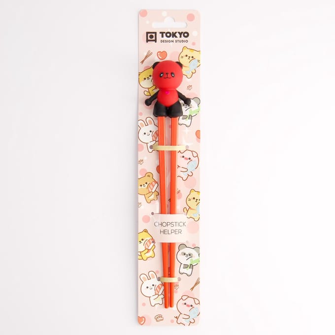Tokyo Design Studio – Kinder Eetstokjes Panda – Rood – 22 cm