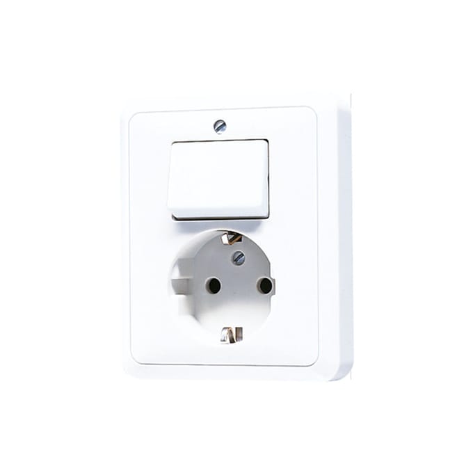 JUNG CD500 Gecombineerde Schakelaar Stopcontact Met Aardcontact - 5576EUWW