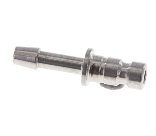 RVS 316L DN 2.7 (Micro) Luchtkoppeling Insteeknippel 3 mm Slangpilaar