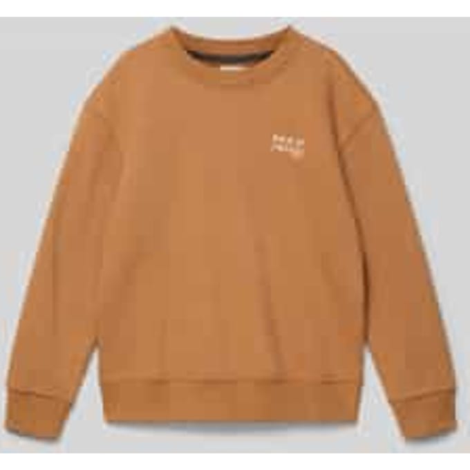 GARCIA Jongens Tekst Print Sweater Bruin Lange mouw