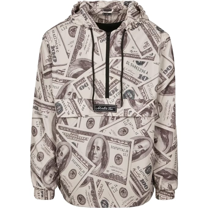 Urban Classics - Mister Tee Dollar Windbreaker jacket - L - Creme