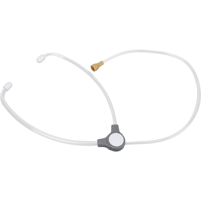 Stethoscoop Transparant PP Dubbelkop Diagnostisch Hulpmiddel Accessoire voor Monitoring Testen white