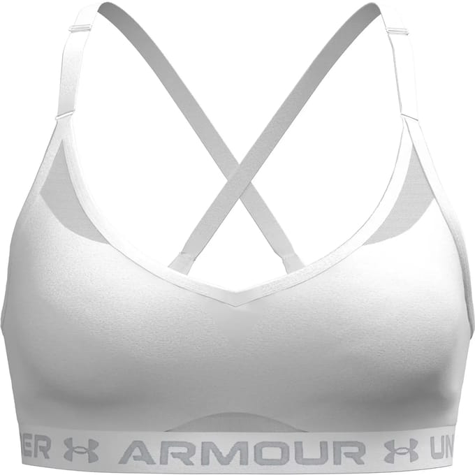 Under Armour Crossback Sportbeha Met Lage Impact Wit S Vrouw