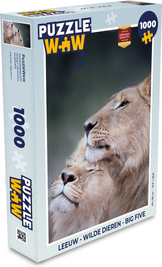 Puzzel Leeuw - Wilde dieren - Big Five - Legpuzzel - Puzzel 1000 stukjes volwassenen