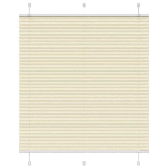 vidaXL - Plissé - rolgordijn - 120x100cm - stofbreedte - 119,4cm - polyester - crème