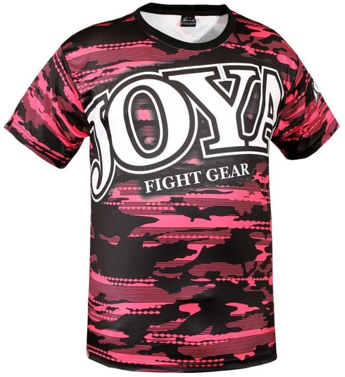 Joya Camo V2 Sportshirt - Polyester - Zwart/Roze (Beschikbaar in verschillende maten)