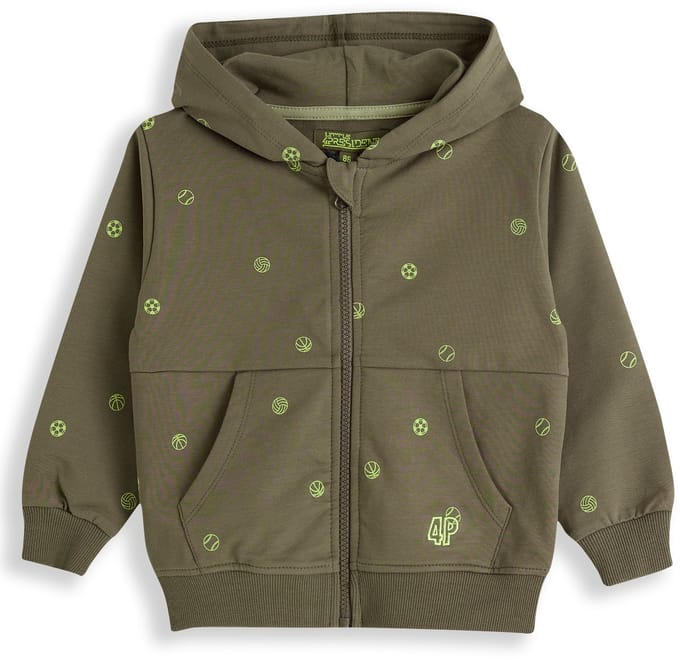 4PRESIDENT Sweater jongens - Stone gray - Maat 86 - Jongens trui