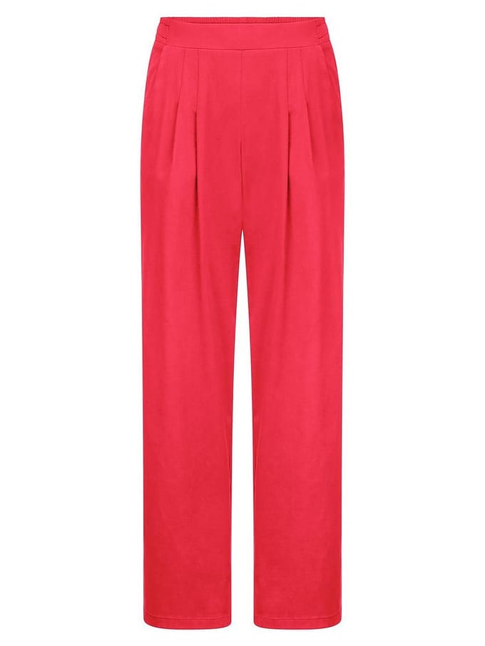 Wide Fit-broek Van Peter Hahn rood
