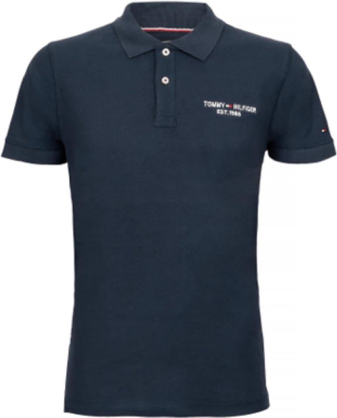 Tommy Hilfiger | Polo heren | Black Iris - donkerblauw | geborduurd logo | S