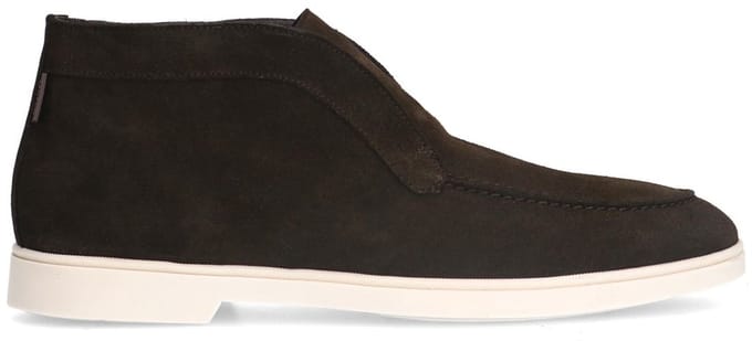 Manfield - Heren - Bruine suède chelsea boots - Maat 41