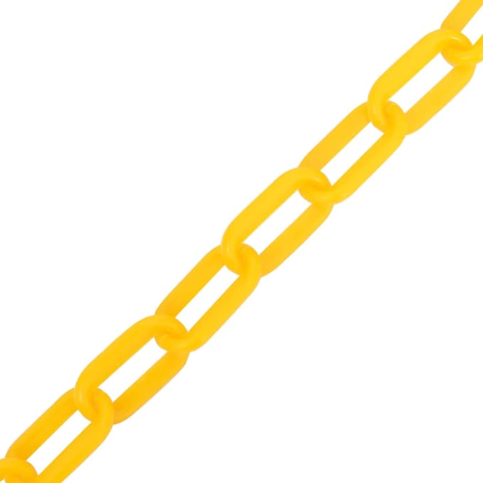 vidaXL - Veiligheidsketting - Ø - 8 - mm - 100 - m - kunststof - geel