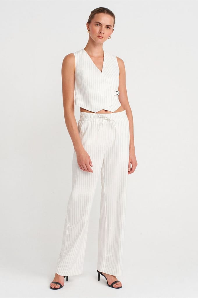 Dames Rechte Gestreepte Broek