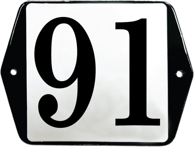Emaille huisummer model oor - 91