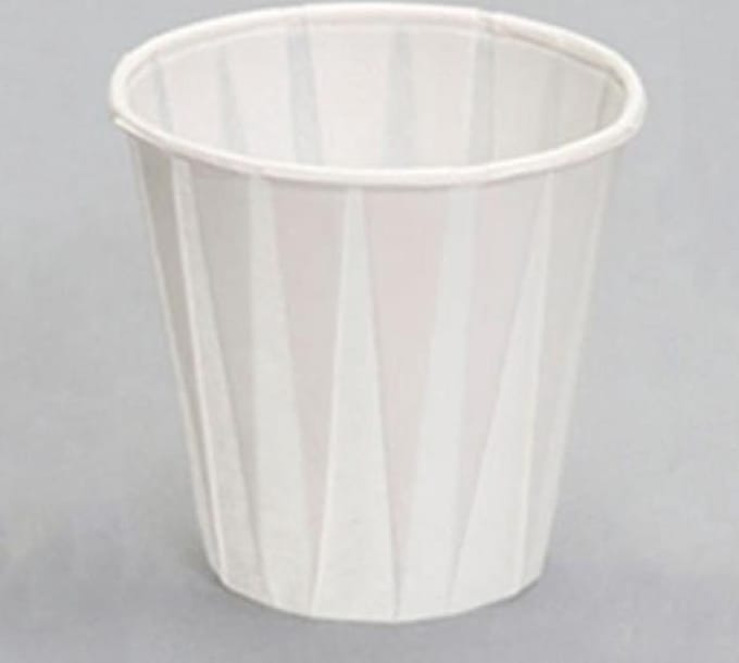 Geplooide papieren bekers, 5 oz - verpakking van 2500 bekers
