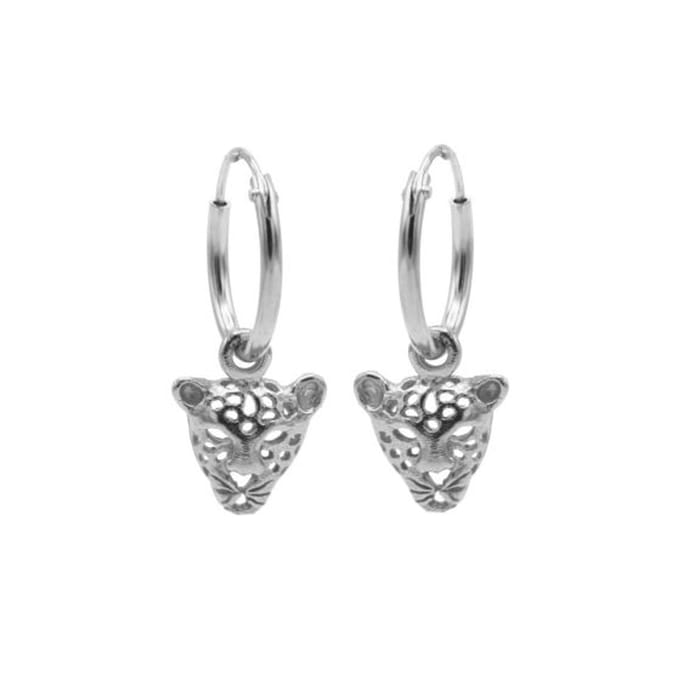 Karma symbols oorbel M1982 leopard zilver