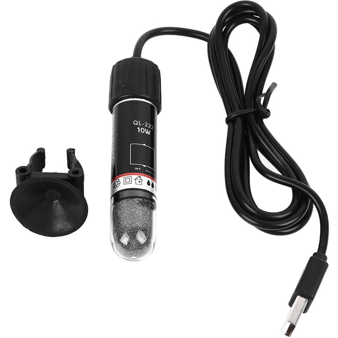 Kleine Aquariumverwarmer USB Verwarming Dompelbare Aquariumverwarmer Laagspanning Constante Temperatuur black