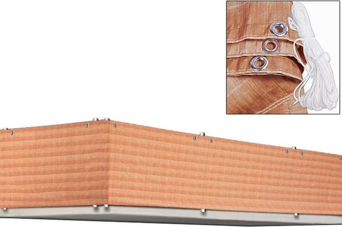 Balkonscherm, windscherm, balkon decoratie, riet structuur